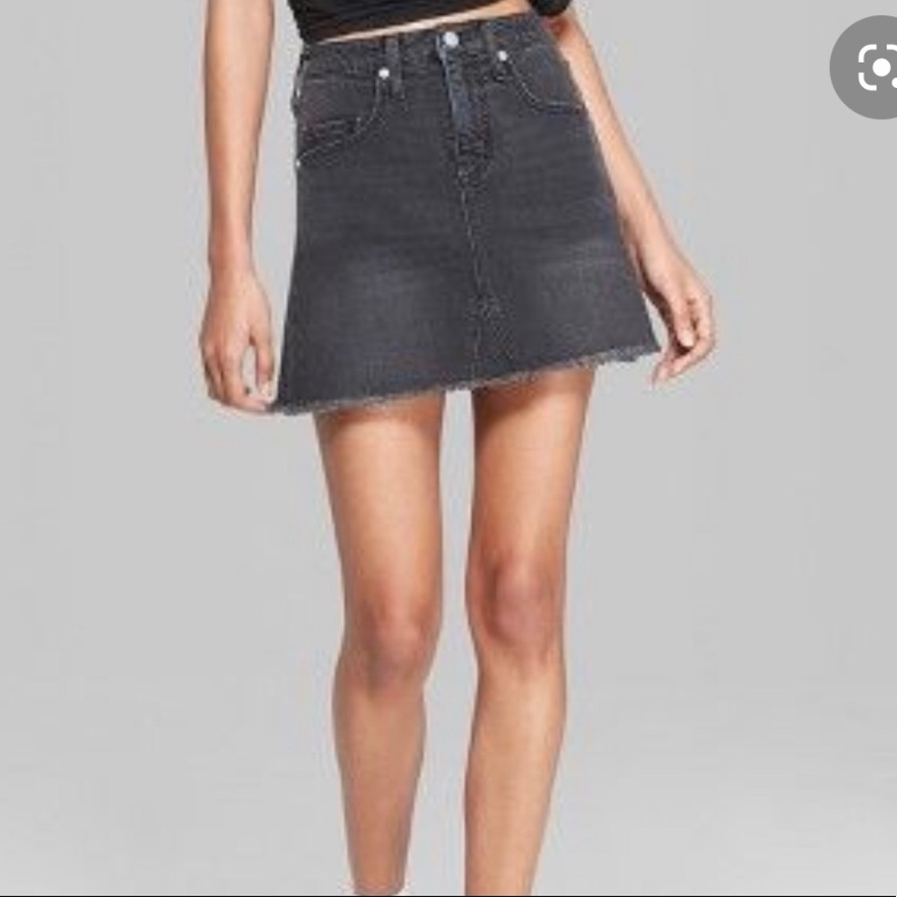 black denim skirt